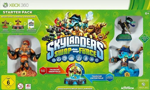 Skylanders Swap Force Starter Pack Xbox 360 mit 3 Figuren und Portal - Games: Starter Pack für Xbox 360 mit 3 Figuren und magischem Portal, ideal für Familien und Kinder ab 6 Jahren, bietet ein einzigartiges Spielerlebnis.