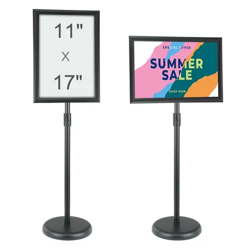 VEVOR Infoständer Präsentationsständer - Einstellbar 850-1357mm - Aufsteller & Wechselrahmen, höhenverstellbar für flexible Präsentationen, ideal für Messen und Veranstaltungen.