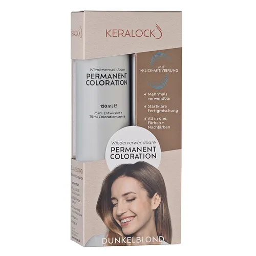 Keralock Coloration Wiederverwendbare Haarfarbe, Dunkelblond