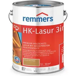 Remmers HK-Lasur 3in1 Eiche Rustikal, 5 Liter - Beizen – Exzellenter Holzschutz für den Außenbereich mit 3in1-Funktion: Imprägnierung, Grundierung und Lasur in einem Produkt. Ideal gegen Feuchtigkeit und UV-Strahlung!