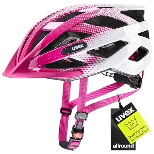 UVEX Radhelm AIR WING - Uni., pink/white (52-57 cm) - Fahrradhelm mit optimaler Belüftung und leichtem Design für sicheren Fahrspaß auf zwei Rädern.