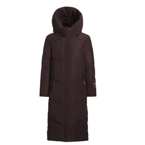 khujo Damen Steppjacke Pulset MATT Moody Plum Gr. M - Stylische lange Steppjacke mit hoch schließender Kapuze und praktischem Zwei-Wege-Reißverschluss. Ideal für kalte Tage, bietet sie Komfort und vielseitige Tragemöglichkeiten.