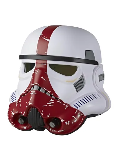 Star Wars Feuerlöschhelm Trooper von Hasbro - Premium Kostüm-Kopfbedeckung für Fans; mit elektronischem Sprachwechsler und authentischem Design, inspiriert von der Serie The Mandalorian.
