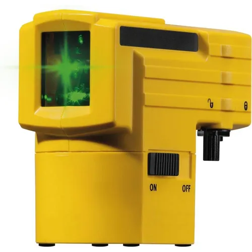 Stabila Kreuzlinienlaser 19110 LAX50G - Selbstnivellierender grüner Laser mit 1 Horizontallinie und 1 Vertikallinie. Bietet vierfache Sichtbarkeit und ist ideal für präzise Messungen bis 30m.