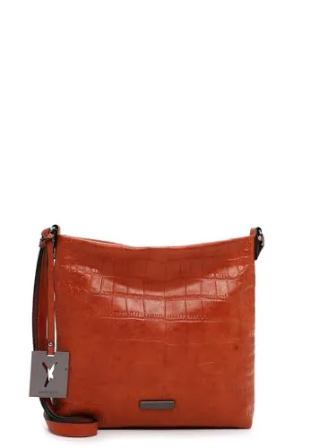 SURI FREY SFY Hadley Crossbody Bag Rust terracotta - Umhängetasche im eleganten Krokodilleder-Design, mit verstellbarem Schulterriemen und ausreichend Stauraum für Alltagsutensilien. Ideal für stilbewusste Damen!