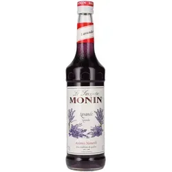 Le Sirop de Monin LAVENDEL 0,7l - Genießen Sie den blumigen Geschmack von Le Sirop de Monin Lavendel. Ideal für kreative Getränke und Desserts, bringt dieser Sirup mediterranes Flair in Ihre Küche. Abgefüllt in einer stilvollen 0,7-Liter-Flasche.