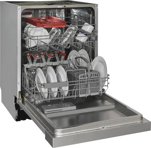 EXQUISIT teilintegrierbarer Geschirrspüler "EGSP9414-EB-030D inox" - Geschirrspüler mit Aqua-Stopp-Schlauch und 14 Maßgedecken, ideal für effizientes Spülen und optimale Sicherheit in Ihrer Küche.