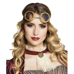 Stylische Steampunk Fliegerbrille - OS