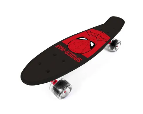 Spiderman Skateboard Spider-Man Pennyboard – Robustes Skateboard für Kinder (55 cm) rot - Cruiserboard für Kinder, 55 cm lang, mit coolem Spider-Man Design – ideal für kleine Abenteurer und sichere Fahrten.