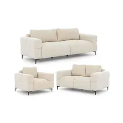 S-Style Polstergarnitur Cardea 3+2+1 in Bubble-Optik - Stilvolle Wohnlandschaft mit hohem Sitzkomfort. Pflegeleichte Strukturstoffe, schmutzabweisend und ideal für den Alltag. Inklusive weicher Rückenkissen für zusätzlichen Komfort.