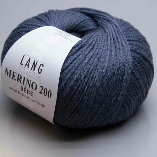 Lang Yarns Merino 200 Bébé 0334 jeans dunkel