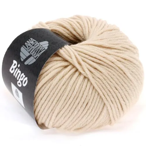 LANA GROSSA Bingo | Extrafeine Merinowolle waschmaschinenfest und filzfrei | Handstrickgarn aus 100% Schurwolle (Merino extrafein) | 50g Wolle zum Stricken & Häkeln | 80m Garn FB 77