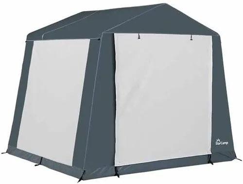 StarCamp by Dorema Como Grey-Line Gerätezelt - Küchen- & Gerätezelte mit verstellbarem 4-Bein-Gestänge und komplett aufrollbarer Tür für einfachen Zugang und Flexibilität beim Camping.