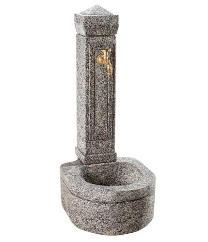 Dehner Gartenbrunnen Berlin aus Granit, nostalgischer Wasserhahn - Eleganter Gartenbrunnen aus Granit mit nostalgischem Wasserhahn. Ideal für die dekorative Gestaltung Ihres Gartens und zur Schaffung eines beruhigenden Ambiente.