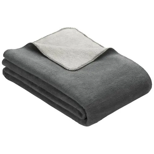Ibena Uni Doublefacedecke Dublin 2340 anthrazit/silber 150x200cm - Bettdecken, hochwertige und wendbare Decke aus weichem Material für ultimativen Komfort und stilvolles Wohnen.