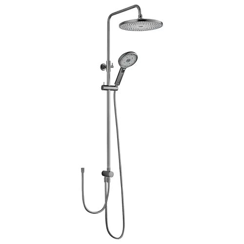 SCHÖNER WOHNEN-Kollektion Duschsystem BIELLA, 118 cm, Industrial - Brausegarnituren mit modernem Design, Kopfbrause (26 cm) und flexibler Handbrause. Genießen Sie drei Strahlarten und umweltfreundliche Nutzung mit nur 6,5 l/min.