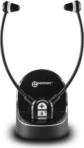 Geemarc CL7370-2 Duo TV-Kopfhörer - Kabelloses Headset für klaren Sound, ideal für Paare mit Hörverlust und individuell einstellbare Klangeinstellungen