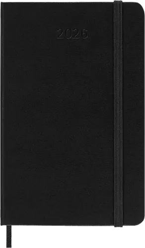 Moleskine 12 Monate Wochenkalender 2026 Pocket/A6 1 Wo = 2 Seiten horizontal fester Einband Schwarz / Moleskine Germany GmbH / Buch