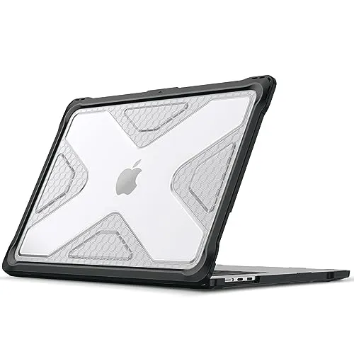 Fintie Hülle für MacBook Air 15 (2023-2025) - Robuste Laptop-Schale für MacBook Air 15", bietet Rundumschutz vor Stößen und Kratzern mit transparentem Design für Sichtbarkeit des Logos.