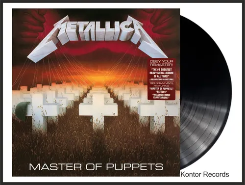Metallica - Master Of Puppets (Remastered) Vinyl - Schallplatte von Metallica, remasterte Edition für höchsten Klanggenuss und ein Muss für jeden Rockfan.