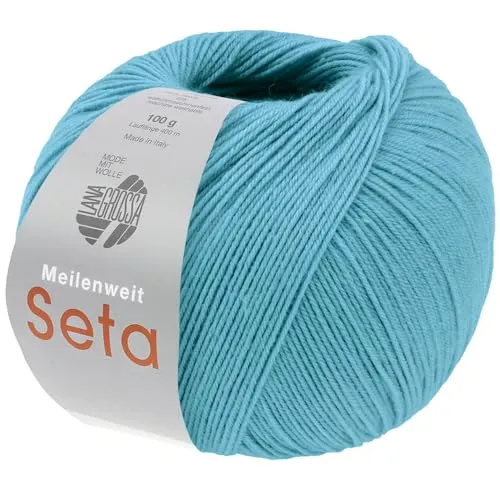 LANA GROSSA Meilenweit Seta Lampone | Sockengarn mit Seidenanteil, waschmaschinenfest | Handstrickgarn 55% Schurwolle (Merino), Polyamid, & Seide | 100g 400m Wolle zum Stricken & Häkeln FB55