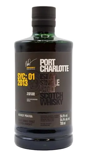 Bruichladdich Port Charlotte SYC: 01 2013 - Islay Single Malt Scotch Whisky, intensiv und rauchig, mit 54,4% vol. – ein Muss für Whisky-Liebhaber!