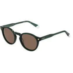 Polaroid PLD 4150/S/X Herren-Sonnenbrille Vollrand Panto Acetat-Gestell, Grün
