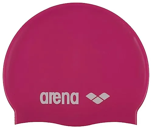 arena Classic Junior Unisex Silikon-Schwimmkappe, Schwimmkappe für Jungen und Mädchen, Badekappe mit Verstärktem Rand, Weiche und Strapazierfähige Schwimmkappe