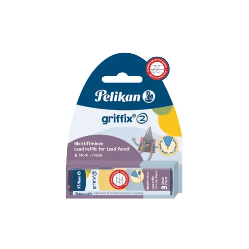 Wkład do ołówka PELIKAN GRIFFIX HB blister 6szt. HAMELIN 4012700960498
