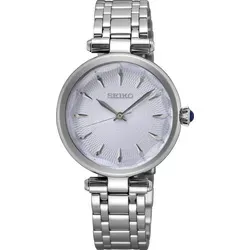 Seiko Damen Analog Quarz Uhr SRZ553P1 - Armbanduhren für Damen mit robustem Edelstahl-Gehäuse, kratzfestem Hardlexglas und wasserdicht bis 50m für höchsten Tragekomfort und Stil.