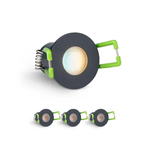 LongLife LED 4er Set Einbaustrahler Mini 3W CCT - Deckenspots mit IP65 für wetterfeste Anwendungen. Dimmbar und farbtemperaturverstellbar, ideal für Terrassen und Carports. Energieeffizient mit nur 3W Verbrauch.