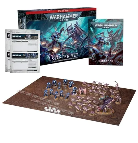 Games Workshop Warhammer 40.000 Starter Set (Englisch) - Modellbausatz für Einsteiger in die Welt von Warhammer 40k, inklusive unbemalter Modelle, Regelbuch und Zubehör für ein komplettes Spielerlebnis.