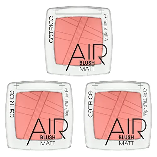 Catrice AirBlush Matt, Rouge, Nr. 110, Orange, langanhaltend, sofortiges Ergebnis, natürlich, matt, vegan, ohne Parfüm, ohne Alkohol, ohne Parabene, 3er Pack (3x5.5g)