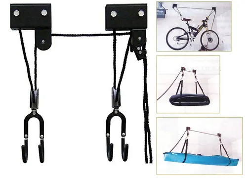VDP Dachboxlift XL - Praktische Deckenhalterung für Fahrräder und mehr - Dachboxen und mehr: Robuste Deckenhalterung mit Seilzug-System, ideal für Fahrräder, E-Bikes und Kajaks. Platzsparend und bis 57kg belastbar, für effiziente Nutzung von Garagen und Abstellräumen.