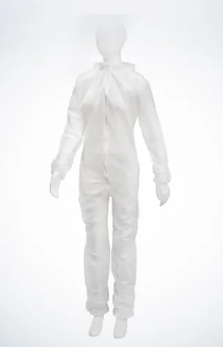 Ampri Med Comfort Einweg PP-Overall mit Stehkragen Weiß Größe XXL Schutzanzug