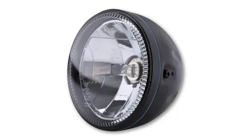 HIGHSIDER 5 3/4 Zoll Hauptscheinwerfer SKYLINE mit LED Standlichtring - Zusatzscheinwerfer mit modernem LED Standlichtring für bessere Sichtbarkeit und stilvolles Design, ideal für Motorradfahrer.