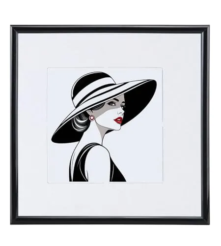 IDEAL TREND New Lifestyle Kunststoff Bilderrahmen quadratisch Foto Rahmen Picture Frame Collage: Farbe: Schwarz | Format: 50x50