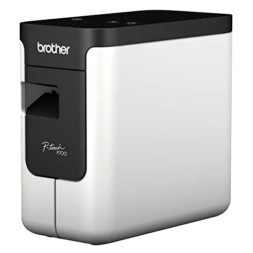 Brother PT-P700 Beschriftungsgerät - Drucker für 3,5 bis 24 mm breite TZe-Schriftbänder, mit bis zu 30 mm/Sek. Druckgeschwindigkeit – ideal für kreative Beschriftungen und langlebige Etiketten.