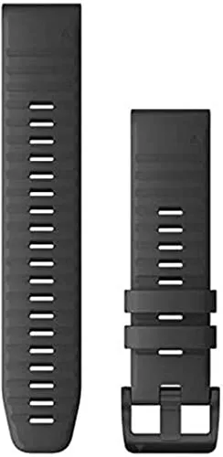 Garmin Quickfit®-Armband, Silikon, 22mm - Schiefergrau - Smartwatch Zubehör mit Quickfit® System für schnellen, werkzeuglosen Armbandwechsel. Perfekt für Garmin Fenix® 8 und 7 Pro, verleiht deiner Uhr im Handumdrehen einen neuen Look.