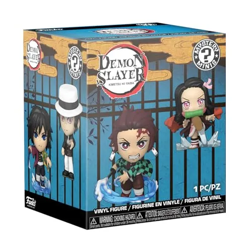 FUNKO POP Mystery Mini! Demon Slayer Blindbox - Vinyl Figur - Merchandise: Hochwertige Mystery Mini Blindbox mit zufällig ausgewählten Figuren aus der beliebten Demon Slayer-Serie, ideal für Sammler!