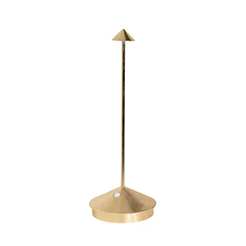 Zafferano Pina Pro Lampe – Elegante Tischlampe mit Goldfarbenem Blatt - Tischlampen mit modernem Ökodesign, kabellos und wiederaufladbar. Touch Control für einfache Bedienung und dimmbare Lichtintensität – perfekt für stilvolle Innenräume.