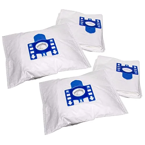 vhbw 20x Staubsaugerbeutel Ersatz für Rossmann Flink & Sauber R010 für Staubsauger - Mikrovlies, Typ F/J, Typ M, 27cm x 20cm, Blau, Weiß