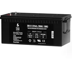 SIGA Phaeton AGM Deep Cycle Akku 260AH 12V – Hochleistungsbatterie - Zuverlässiger AGM Deep Cycle Akku für vielseitige Anwendungen. Hohe Zyklenfestigkeit und wartungsfrei – ideal für Golf Trolleys und Scooter. Langlebig mit über 1500 Ladezyklen!