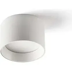 FARO Barcelona MIZU Deckenleuchte 8W 68615 - Moderne Deckenleuchte aus Aluminium mit mattweißer Oberfläche und prismatischem Diffusor. Bietet warmes Licht (2700K) und blendfreie Beleuchtung für ein gemütliches Ambiente.