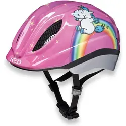 KED Meggy II Originals M Unicorn Fahrradhelm 52-58 - Fahrradhelm für Kinder mit QUICKSAFE-Verstellsystem und Doppel-LED Blinklicht für erhöhte Sichtbarkeit. Optimaler Schutz und Komfort dank maxSHELL-Technologie und Insektenschutznetz. Ideal für kleine Abenteurer!