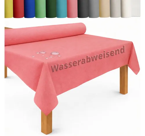 DecoHomeTextil Tischdecke Rolle Vliesstoff wasserabweisend rosa 100 cm x 2500 cm - Robuste Tischdecke aus wasserabweisendem Vliesstoff, ideal für festliche Anlässe. Mit einer Länge von 2500 cm und einer Breite von 100 cm bietet sie vielseitige Einsatzmöglichkeiten.