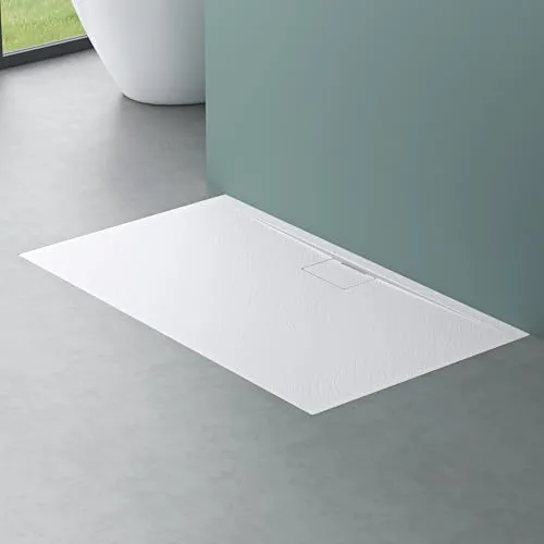 Mai & Mai Duschtasse 70x120 cm aus Mineralguss - Hochwertige Duschwanne in Weiß, handgefertigt und pflegeleicht. Mit integriertem Gefälle für schnellen Wasserabfluss und ebenerdiger Montage. Ideal für jedes Badezimmer.