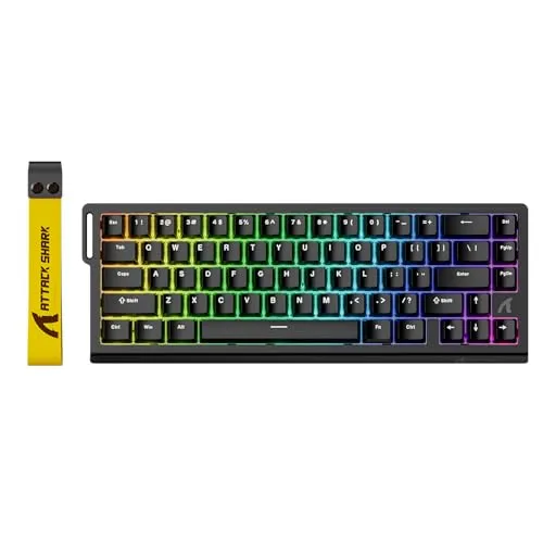 ATTACK SHARK X68 HE 8000Hz Gaming-Tastatur mit RGB-Hintergrundbeleuchtung und Magnetic Switches - Erlebe die ultimative Präzision mit der ATTACK SHARK X68 HE Gaming-Tastatur. 0,01 mm Reaktionszeit und 8000 Hz Abfragerate für blitzschnelle Eingaben. Ideal für Gamer, die keine Kompromisse eingehen wollen.