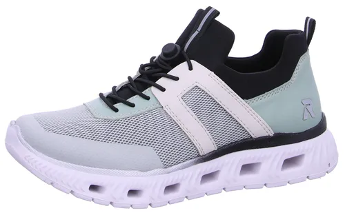 Rieker Damen Low-Top Sneaker M6061 - Damen-Sneaker in grün Kombi, leicht und bequem dank EVA-Sohle, ideal für Freizeit und Alltag.