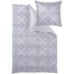 Curt Bauer Bettwäsche Shirley 135x200 cm + 80x80 cm - French Blue - Elegante Mako-Brokat Damast Bettwäsche Shirley mit floral-abstraktem Design. Hochwertige Baumwolle sorgt für ein angenehmes Schlafgefühl. Pflegeleicht und bügelleicht für einfachen Komfort.